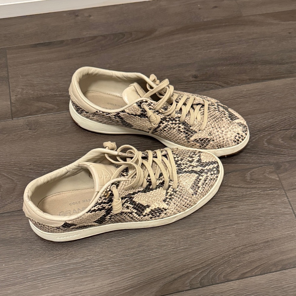 Cole Haan Tan Snakeskin Women's Sneakers